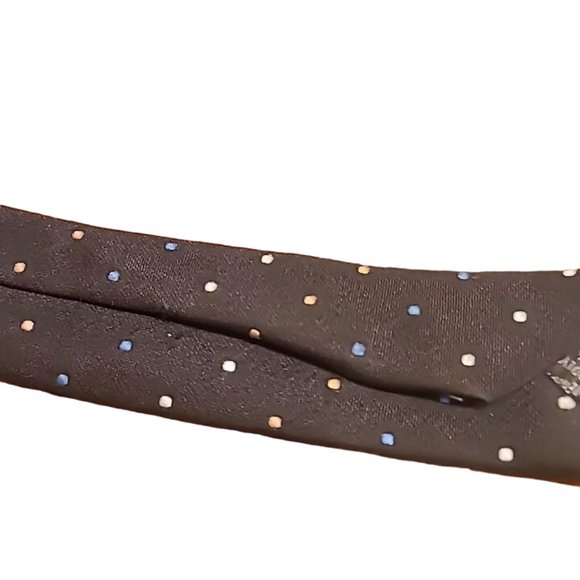 Givenchy Monsieur Tie Silk Blend Brown Polka Dot Casual Formal Classic Logo - Picture 5 of 13
